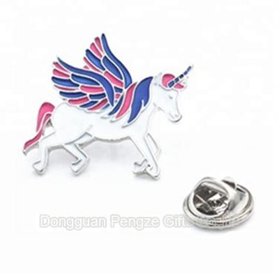 China China Unicorn Horse Soft Enamel Lapel Custom Made Pin Button Badge for sale