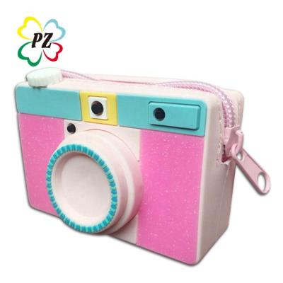 China Eco - Friendly Custom Camera Shaped Silicone Coin Purse for sale