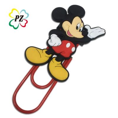 China Custom America Promotion Gift Cartoon Mickey PVC Bookmark for sale