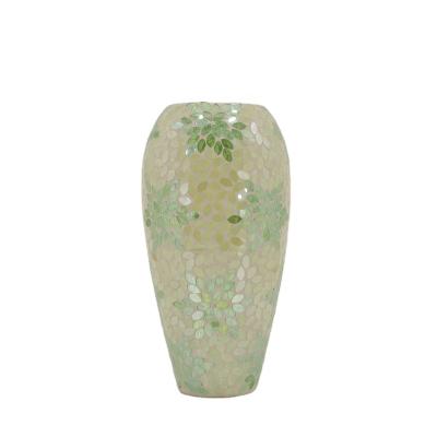 China Art Decor Wedding Decoration Handmade Multicolor Mosaic Modern Glass Tall Vase for Home Decoration for sale