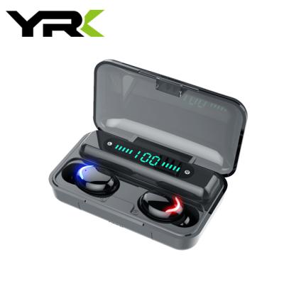 China Blue Tooth 5.0 Radio F9-5C Headphones 5.0 Sports Wireless Headphones Waterproof Mini Headsets Gaming Earbuds With Charging Box Led Display 1200mAh for sale