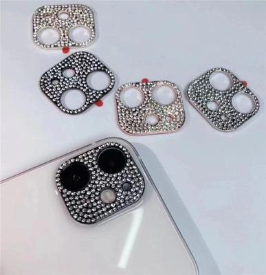 China Luxury Mini Pro Max Cover Fashion Bling Diamond Lens Protection Camera Protector iPhone 11 12 Hardness 3D Crystal Glitter Stone For Sapphire for sale