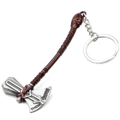 China Simple and handsome Movie Heroes Tomahawk Keychain Metal tomahawk weapon bag charm Key decoration charm small gift keychain for sale