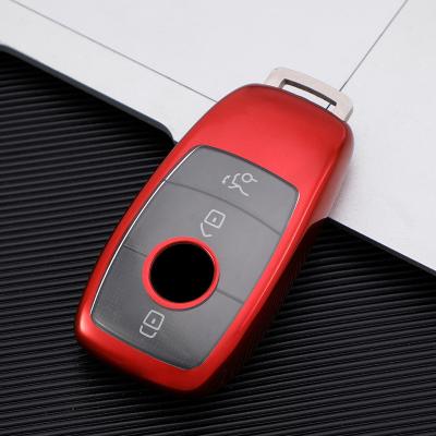 China Simple high-end Hot sale TPU plating transparent car key protector A200C260LE300L car keychains Fine key ring for Mercedes-Benz for sale