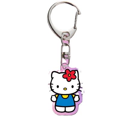 China Acrylic Unique cherry Sanrio Kitty cartoon version of custom acrylic keychain to customize a variety of cartoon characters for sale