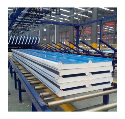 China 950/980/1150mm Factory Supply Industrial Metal Container Prefab House Pir Roofing Metal Panel Sandwich for sale