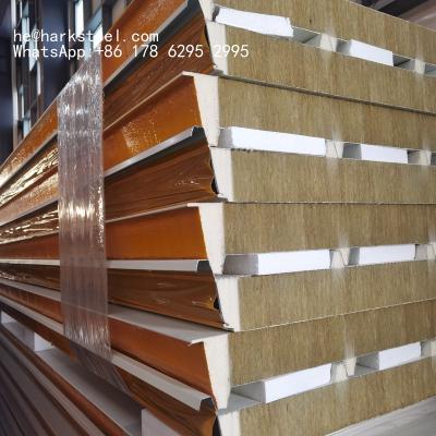 China Modern sound insulation glass wool / rock wool sandwich tile /roof wall price for sale