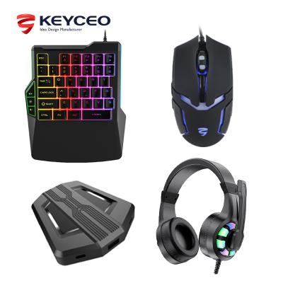 China 4 in-1 Waterproof RGB Keyboard Mouse Headset Gaming Headset USB Handmade Adapter ps4 game combo set for sale