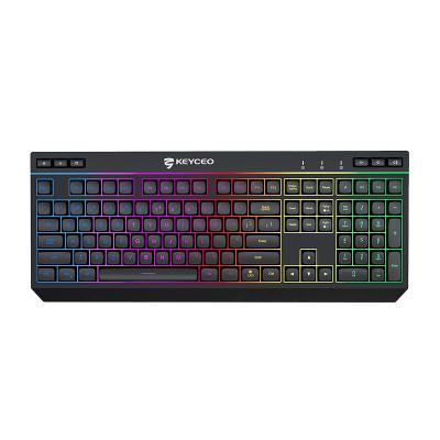 China Anti-ghosting Best Selling OEM Waterproof Media Control Glow Letters Membrane Keyboard Gaming for sale