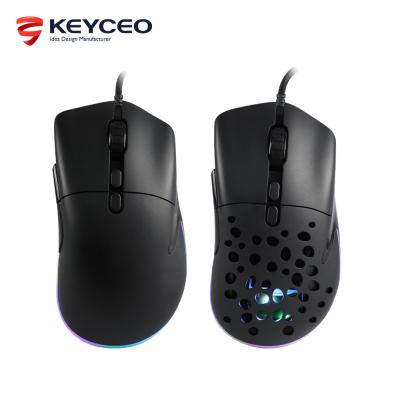 China 3D New Design 45G Lightweight With Soft Rope 12800DPI PMW 6D Wired E-sport Gamer Gaming Mouse for sale