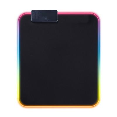 China Backlight PASSIONATE Luminous Custom RGB Large Mouse Pad Computer Keyboard Matte Desk Pads With Wireless Charger for sale