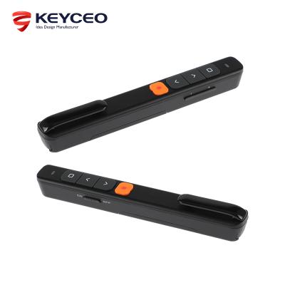 China New USB Wireless Presenter KEYCEO Q87 Laser Indicator PPT Pointer Pen Wireless Red Remote Controller for PowerPoint Presentation Teacher for sale