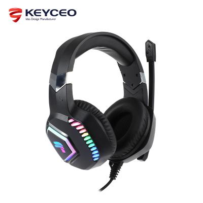 China Latest Design 2022 Stereo Sound Noise Reduction Headset Microphone RGB Portable Media Player Headset Game Stereo Headband for sale