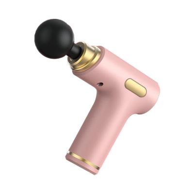 China Optional 1500 Mah Gun Massage Gun Mini Deep Tissue Fascial Body Four Heads Massage for sale