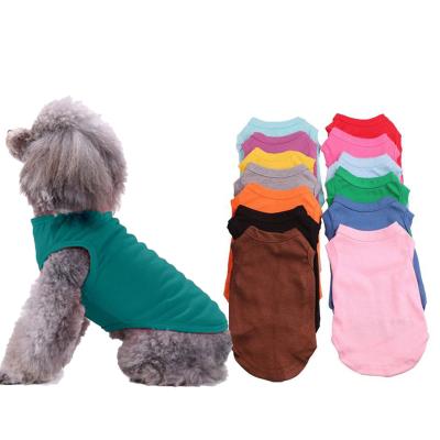 China Viable Wholesale Spring Summer Cotton Dog Apparel Pure Pet Cats Invest For Large Medium And Small Dogs Clothes for sale