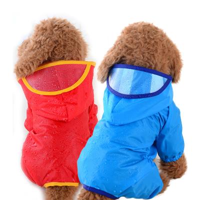 China Durable Outdoor Breathable Pet Raincoat Hoody Jacke Clothes Overalls Clothing For Small Dogs for sale