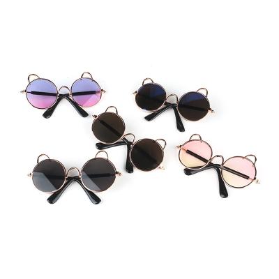 China Viable Hot Sale High Quality Pet Accessories Cartoon Metal Frame Multiple Colors Pet Cat Dog Glasses for sale