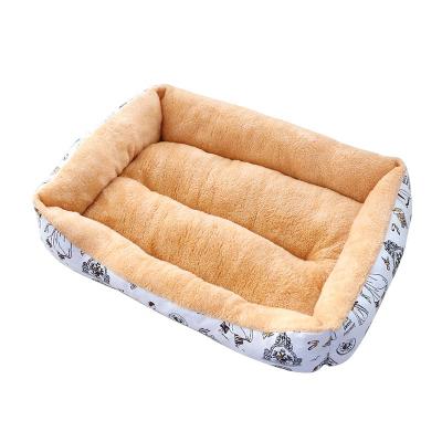 China Breathable Cheap Pet Warm Nest Thickened Rectangular Kennel Pet Canvas Wear-resistant Non-slip Beds for sale