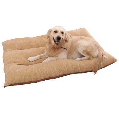 China Hot Selling Breathable Dog Bed Lamb Wool Cat Bed Warm Winter Soft Washable Pet Mattress Large Dog Beds for sale