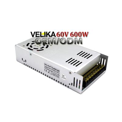 China Led CCTV Lamp Power Supply 600W 60V10A Switching Power Supply Transformers AC110V 220V Single Output Driver To DC60V SMPS For Led CCTV 3D Printer for sale