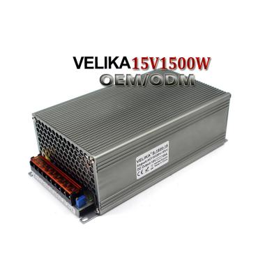 China Led SMPS CCTV Lamp Power Supply High Power 15V DC Power Supply Switching 100A 1500W Driver Transformers 110V 220V AC For Digital Control CCTV strip lamp light computer for sale