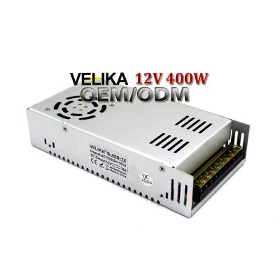 China Led CCTV Lamp Power Supply 12V AC DC 33A 400W AC Change Power Supply For Led Strip Light Tin Box for sale