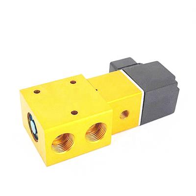 China food & Beverage Factory NP23JD-15P2 Yellow Color Solenoid Valve 2.4Mpa High Pressure Blowing 3 Way Control Valve Hig for sale