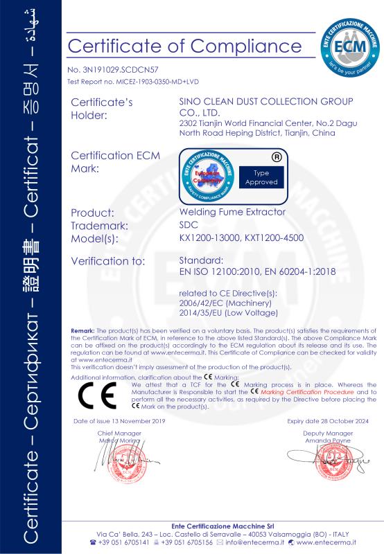 CE - Sino Clean Dust Collection Group Co., Ltd.