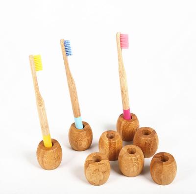 China Factory Price Logo Bamboo Toothbrush Holder Reusable Bamboo Toothbrush Base Eco-friendly Natural Biodegradable Custom Toothbrush Holder for sale