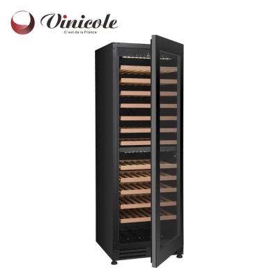 China Sensitive Home Wine Chiller Cabinet Red Wine Touch Screen Dual Zone Wine Fridge for sale