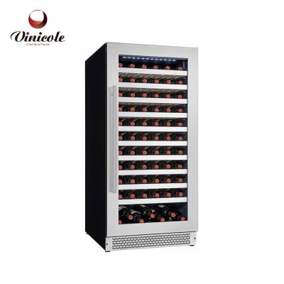 China Individual Red Wine Cellar Responsive/Built-in Touch Screen Free Home Wine Cooler with Charcoal Filter for sale