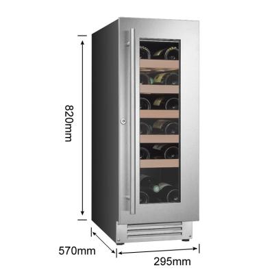 China Wine Chiller 20 Single Bottle Air Mouth Display Wine Cooler Lower Right Home Built-in Wine Fridge for sale