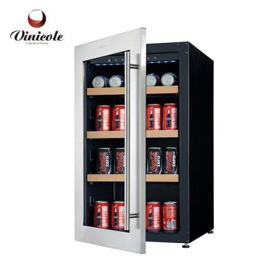 China Electronic Control Supermarket Hotel Display Fridge Beverage Fridge Beverage Cooler With Glass Door for sale