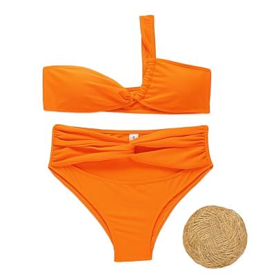 China 2021 Ladies Two Piece Swimsuit Set Beach Wear QUICK DRY Bandage Cover Up Women Bikini Set for sale