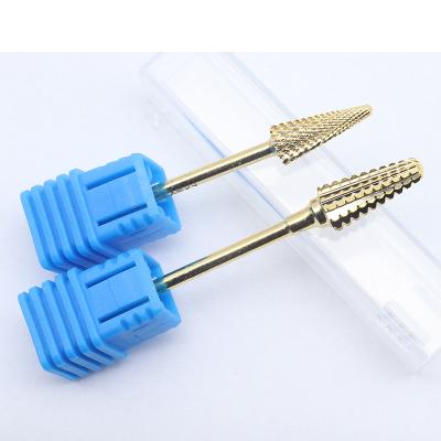 China 1pcs lasting hot! Pro Whole Gold Carbide Nail Drill Bit Nail Art Electric Drill Machine Files Nail Art Tools Cut and Polish for sale