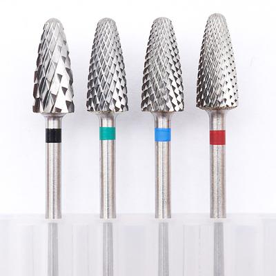 China Large Small Durable Hot Professional Carbide Nail Art Pedicure Accessories Electric Drill Machine Manicure Nail Drill Bit Russia Burs for sale