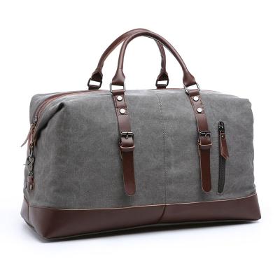 China Latest Vintage\Fasion High Capacity Canvas Backpack Free Logo Custom Duffle Simple Leather Laptop Pocket Tote Handbags for sale