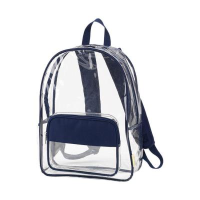 China Safe Traveling Clear PVC Backpack Waterproof Plain Waterproof Hike Children Kids Backpack Bags For Girls for sale