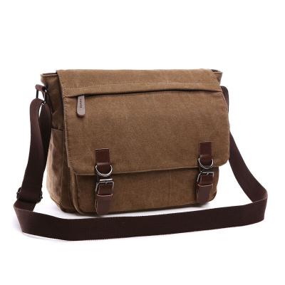 China Latest\fasion Retro Rolltop Mens Canvas Sling Shoulder Day Bag Laptop Satchel Cross - Body Bag Messenger Travel for sale