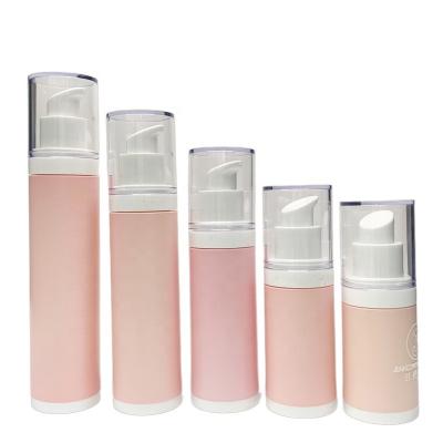 China Cosmetics packaging Pink colorless airless plastic bottle 10ml 15ml 20ml 30ml spray bottle for sale