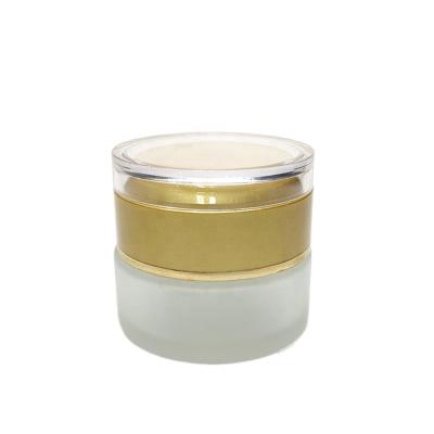 China General purpose round cream glass jar Protective essential oil glass jar 15g 30g for sale