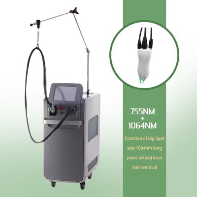 China Dye removal CE approved painless 755nm 1064nm alexandrite ND yag laser hair removal laser factory price on sale for sale