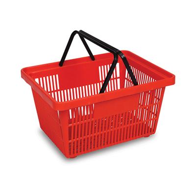 China Factory Wholesale Supermaerket Shopping Basket Supermarket Plastic Hand Shopping Basket for sale