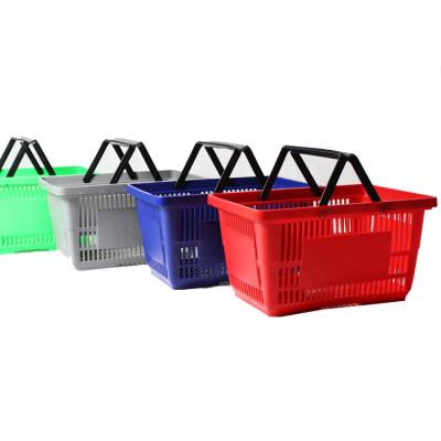 China Supermaerket Shopping Customized Color Plastic Shopping Basket Fruit Basket Supermarket Basket for sale