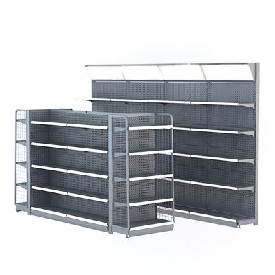 China Factory Supplier Grocery Gondola Shelf Rack Double Sided Supermarket Shelf for sale