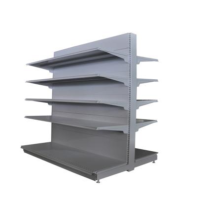 China Double Sided Grocery Snack Shelf Metal Store Gondola Display Supermarket Shelf for sale