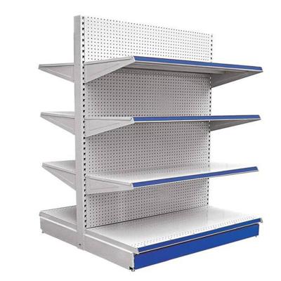 China Double-Sided Grocery Store Retail Rack Supermarket Shelf Supermarket Equipment Shelf for sale