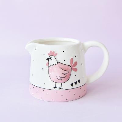 China Cute Viable Shape Cup Beak Chicken Pattern Afternoon Tea Cup Ceramic Americano Milk Couples Mug for sale