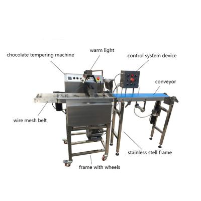 China High Efficiency Industrial Chocolate Machine Chocolate Melting Enrobing Line for Biscuit Coating Biscuits Harden Chocolate Snacks Process Machine for sale