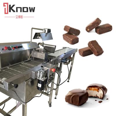 China High Efficiency Chocolate Machine Table Top Melting Chocolate Enrobing Coating Machine For Bar Wafers Biscuit for sale